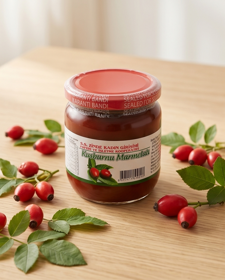 ZİNDE KOOP. GLUTENSİZ KUŞBURNU MARMELATI 450 GR