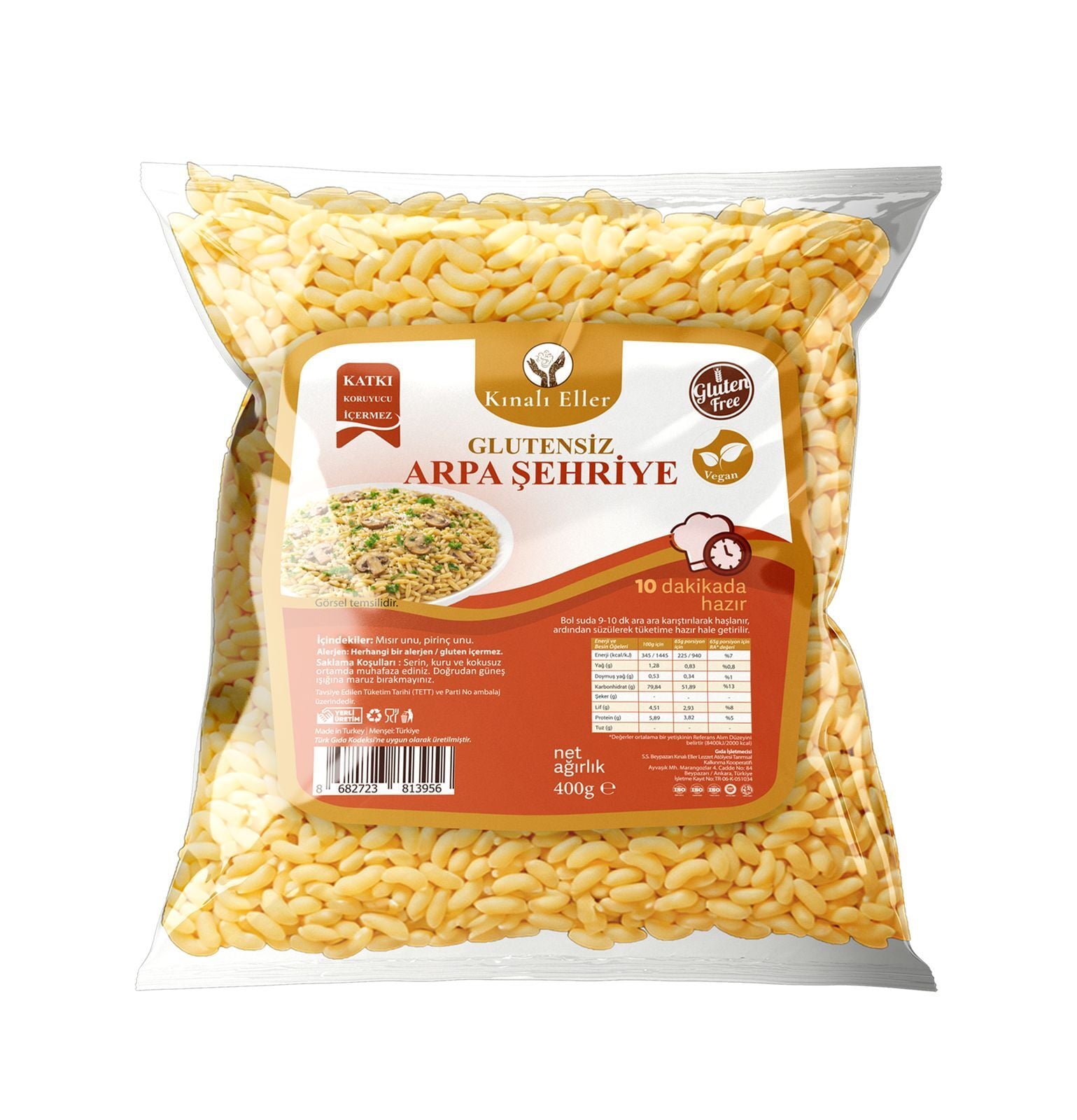 KINALIELLER KOOP. GLUTENSİZ ARPA ŞEHRİYE 400 GR