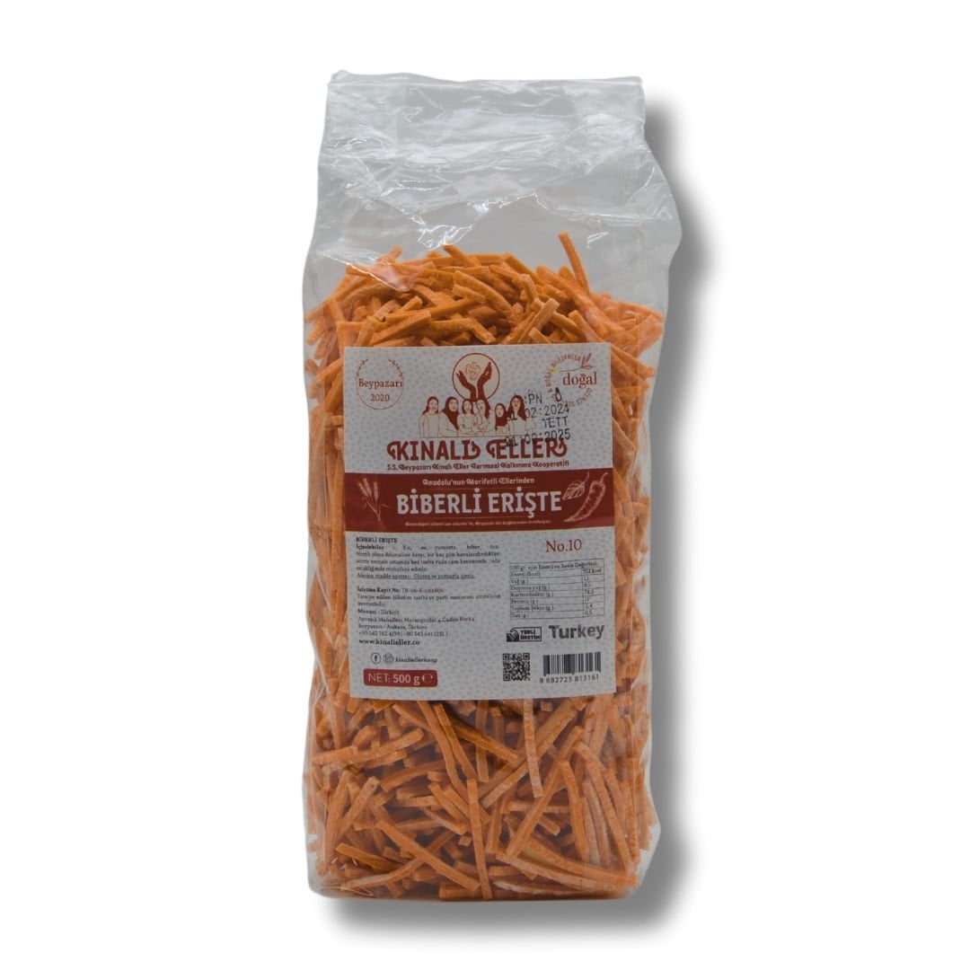 KINALIELLER KOOP. BİBERLİ ERİŞTE 500 GR