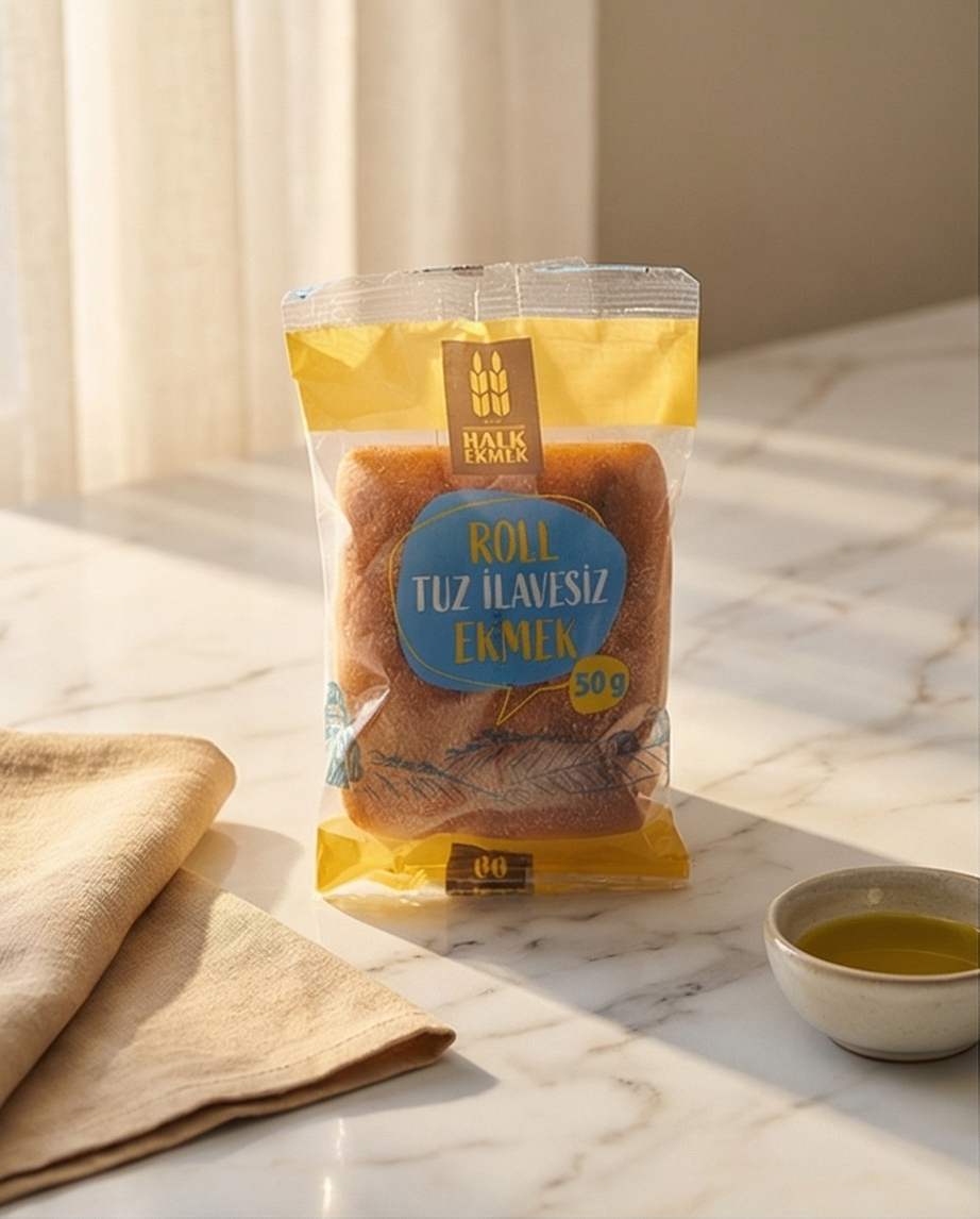 ROLL TUZ İLAVESİZ EKMEK 50 GR