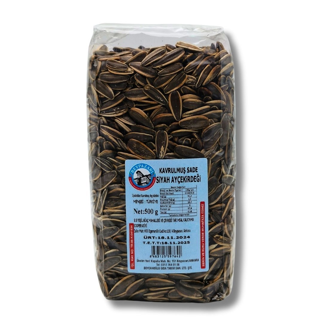YEŞİLAĞAÇ KOOP. KAVRULMUŞ SADE SİYAH AYÇEKİRDEĞİ (500GR)