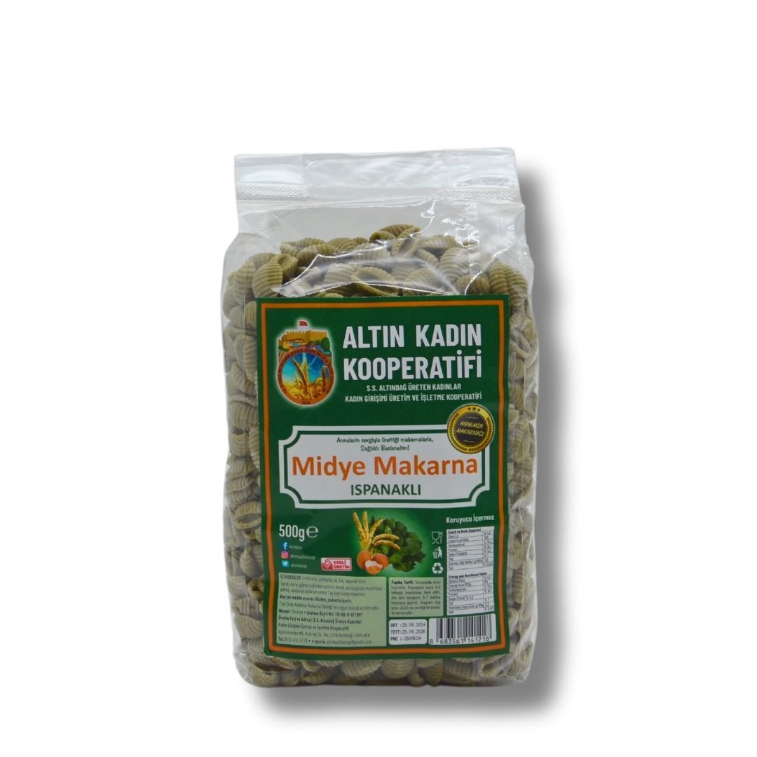 ALTINKADIN KOOP. MİDYE MAKARNA ISPANAKLI 500GR (ADET)