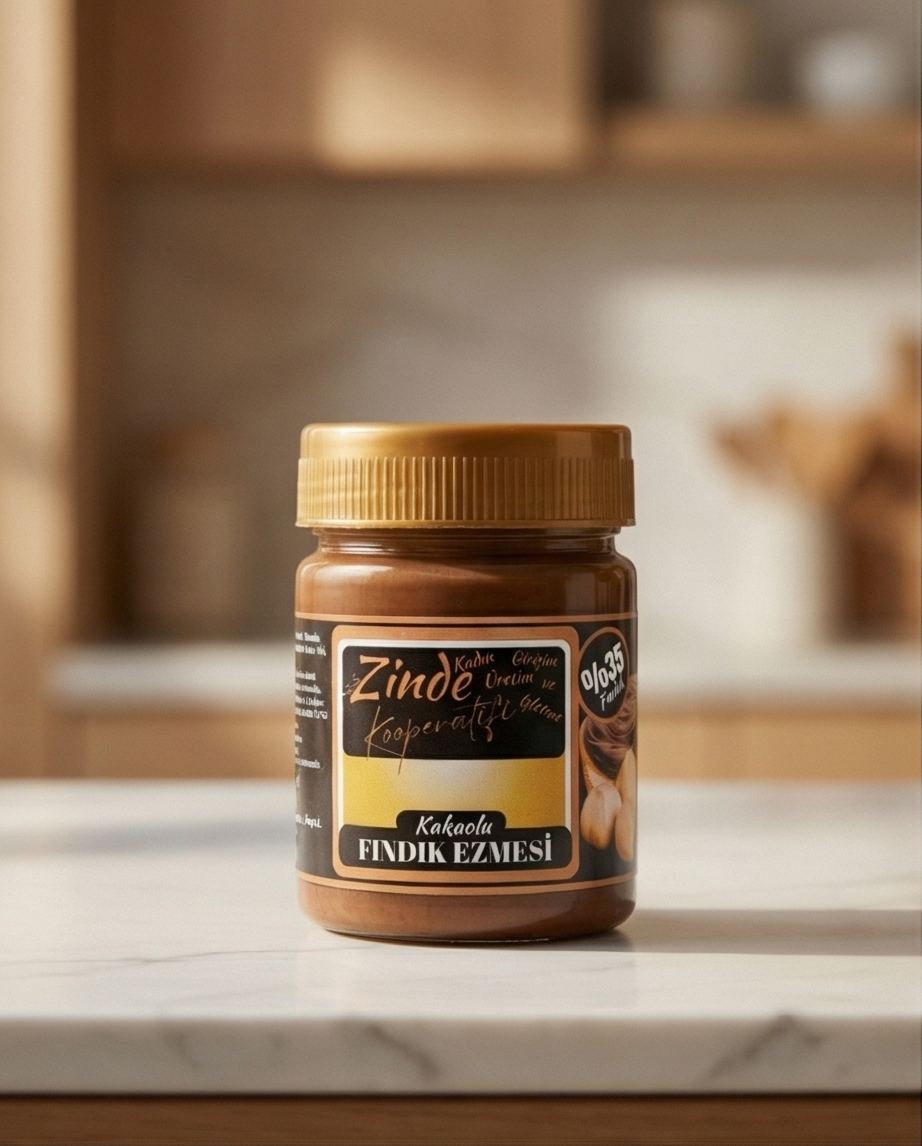 ZINDE KOOP. GLUTENSİZ KAKAOLU FINDIK EZMESI 330GR