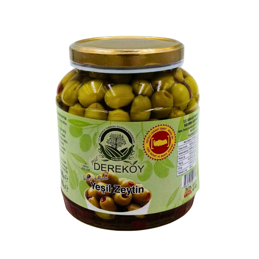 KONURCA KOOP. DOMAT BİBERLİ ZEYTİN (200-230) 900 GR
