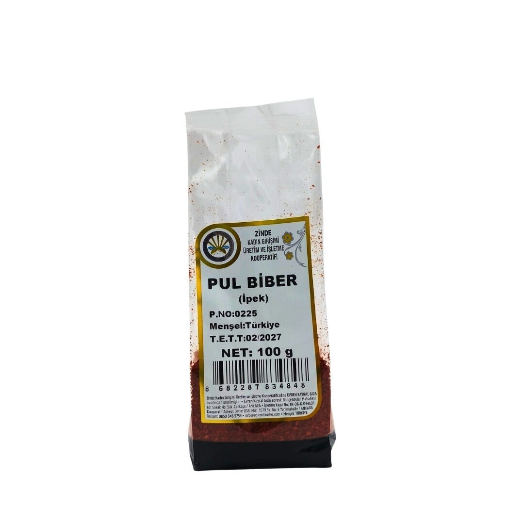 ZİNDE KOOP. KIRMIZI PUL BİBER (İpek) 100 GR