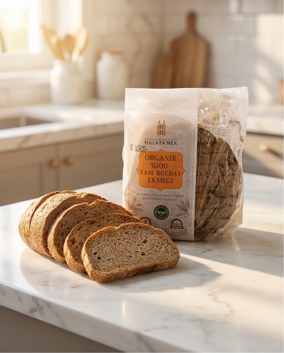 ORGANİK TAM BUĞDAY EKMEĞİ 500 GR