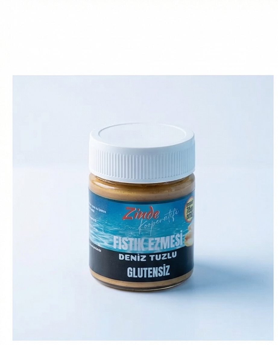 ZİNDE KOOP. GLUTENSİZ DENİZ TUZLU FISTIK EZMESİ 300 GR